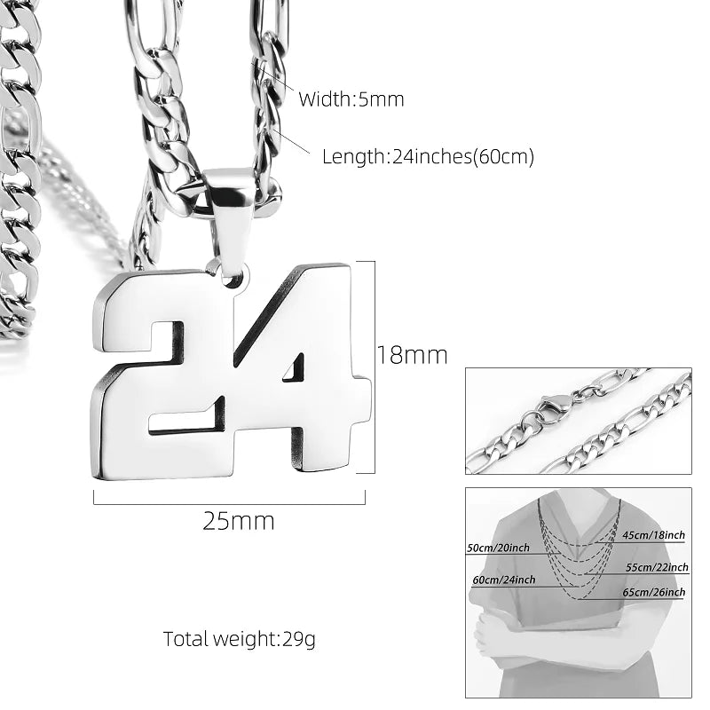 0-99 Number Pendant for Athletes
